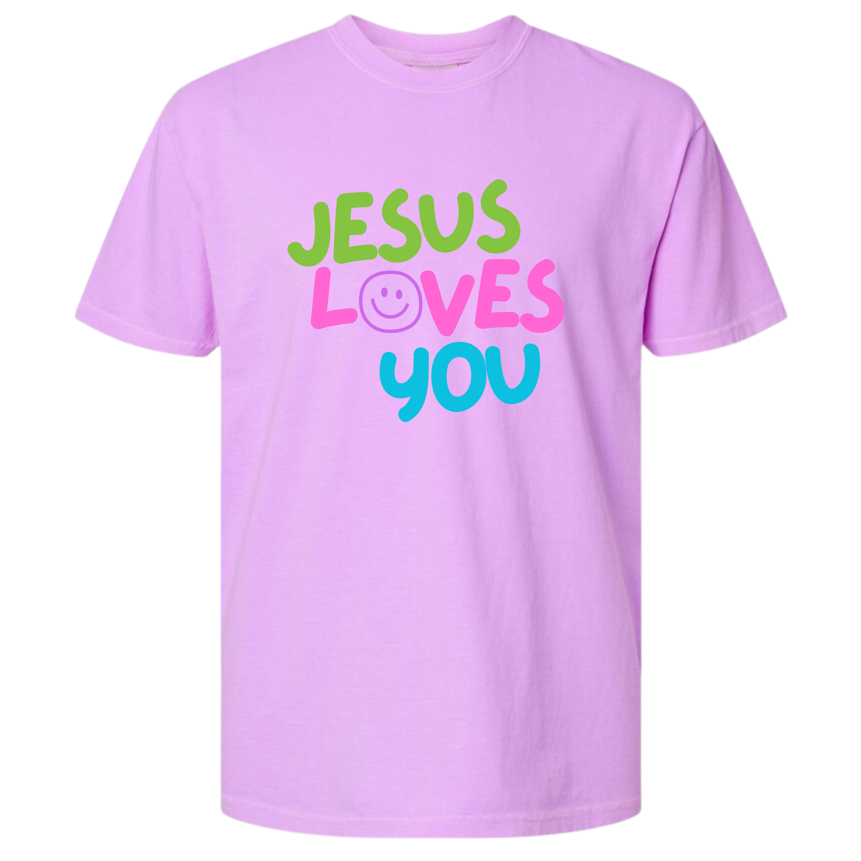 JESUS LOVES YOU TEE (NEON PURPLE)