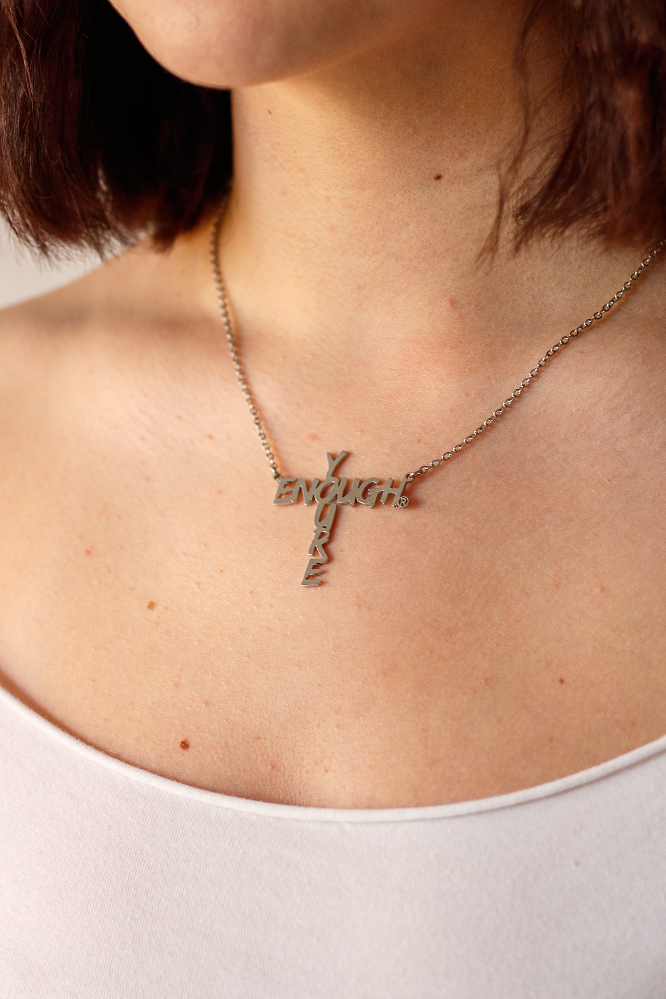 YOU'RE ENOUGH® CROSS CUTOUT NECKLACE