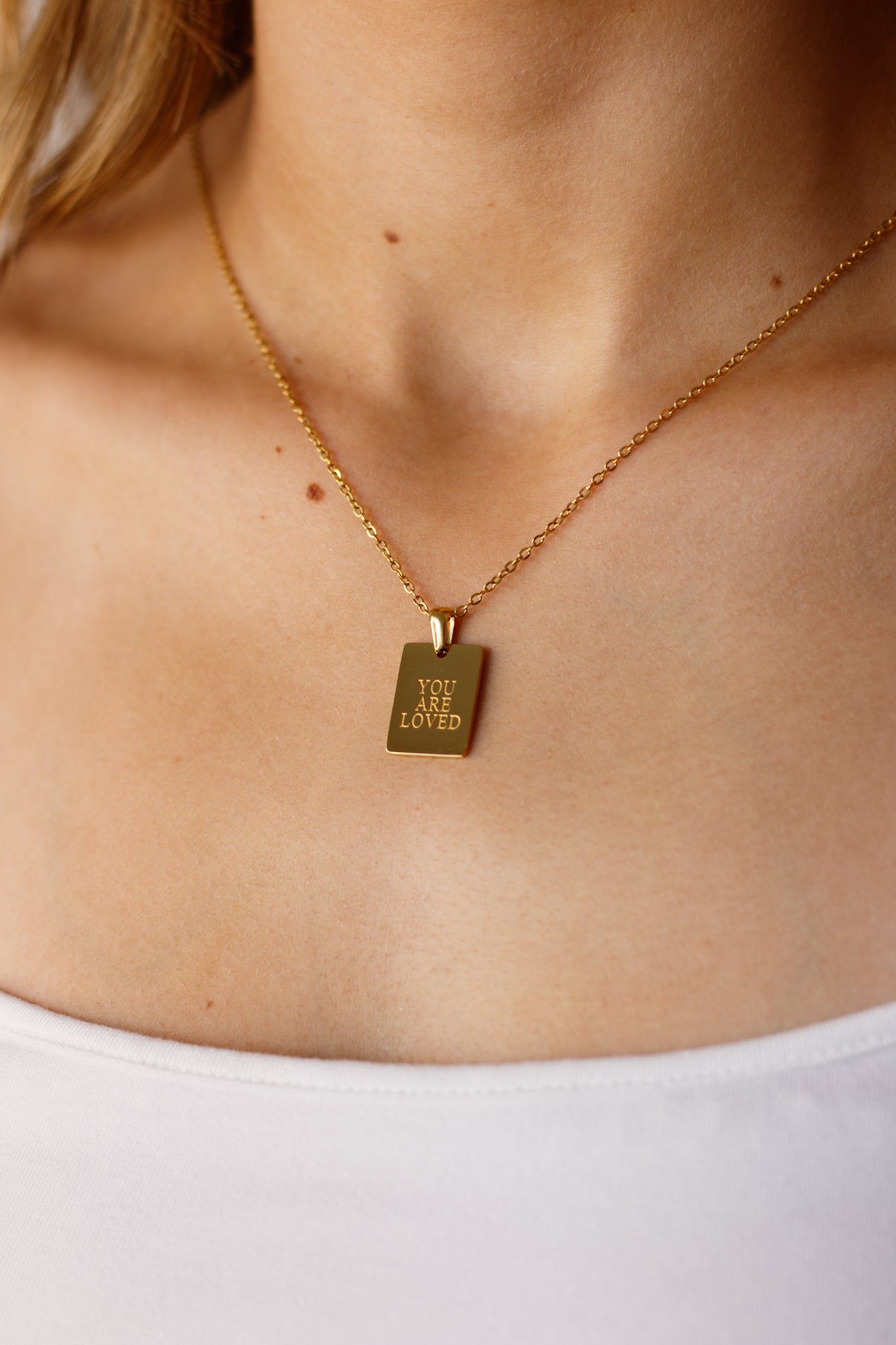 YOU ARE LOVED PENDANT NECKLACE