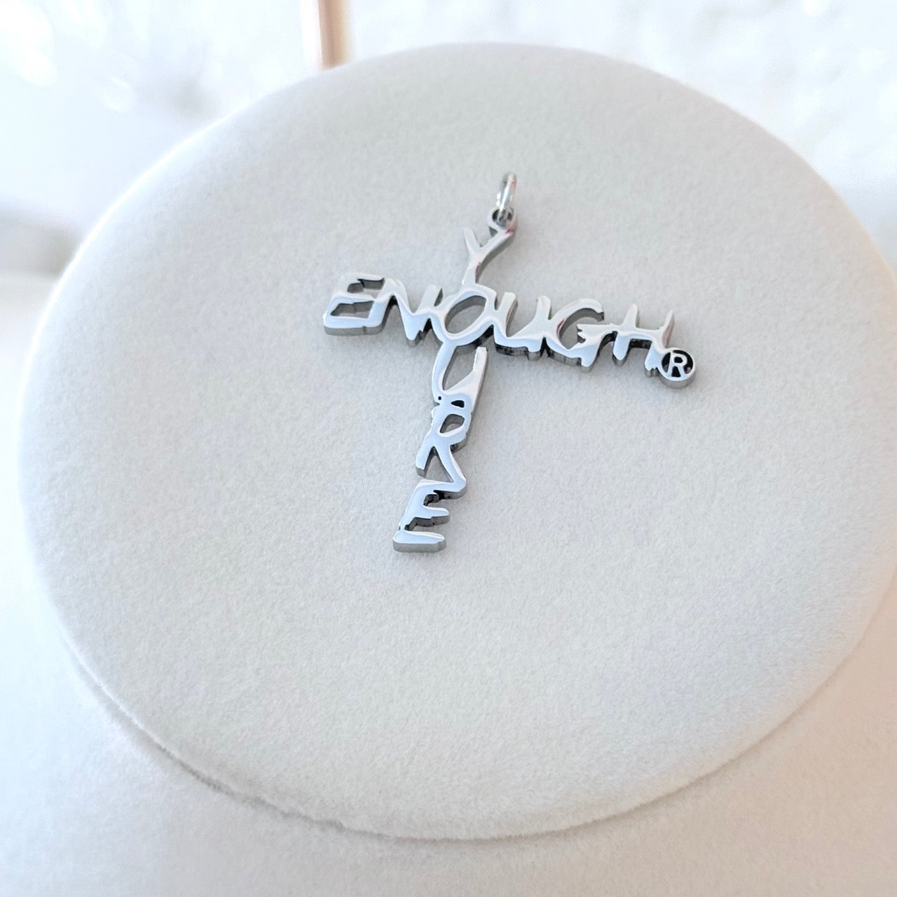 YOU'RE ENOUGH® CROSS CUTOUT CHARM