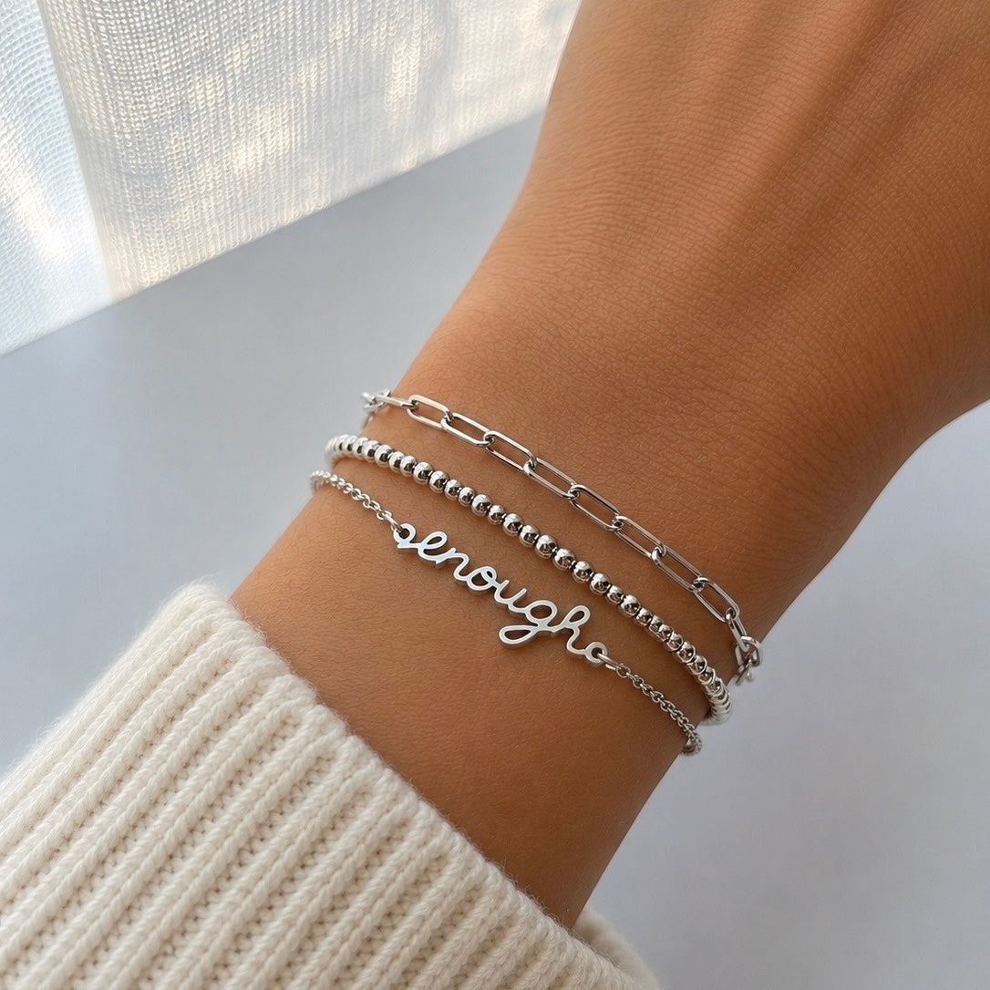 ENOUGH LAYERED BRACELET SET
