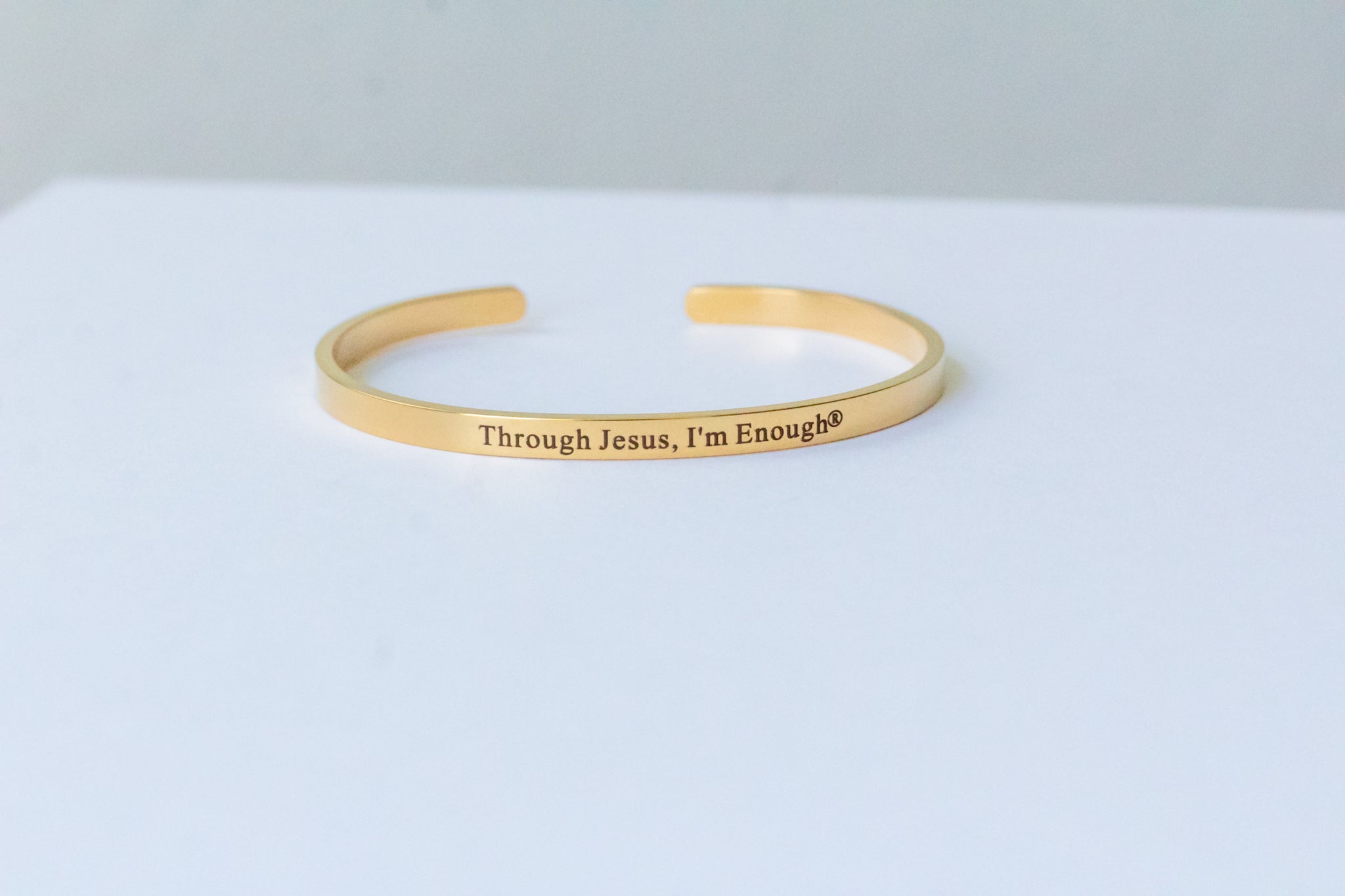 THROUGH JESUS, I'M ENOUGH® CUFF BRACELET