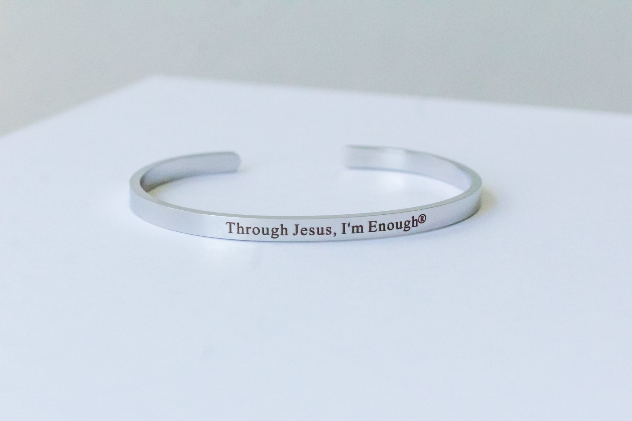 THROUGH JESUS, I'M ENOUGH® CUFF BRACELET