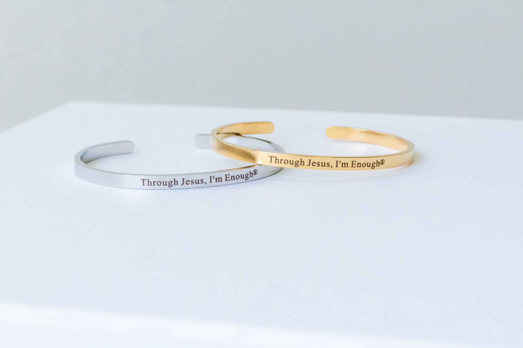 THROUGH JESUS, I'M ENOUGH® CUFF BRACELET
