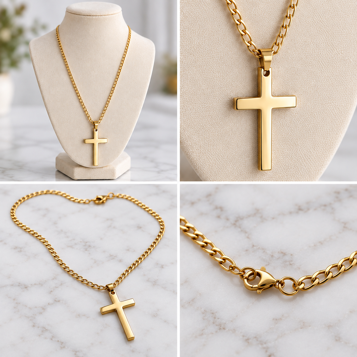BOLD CROSS NECKLACE