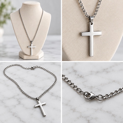 BOLD CROSS NECKLACE
