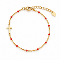 SMALL CROSS COLORED BRACELET