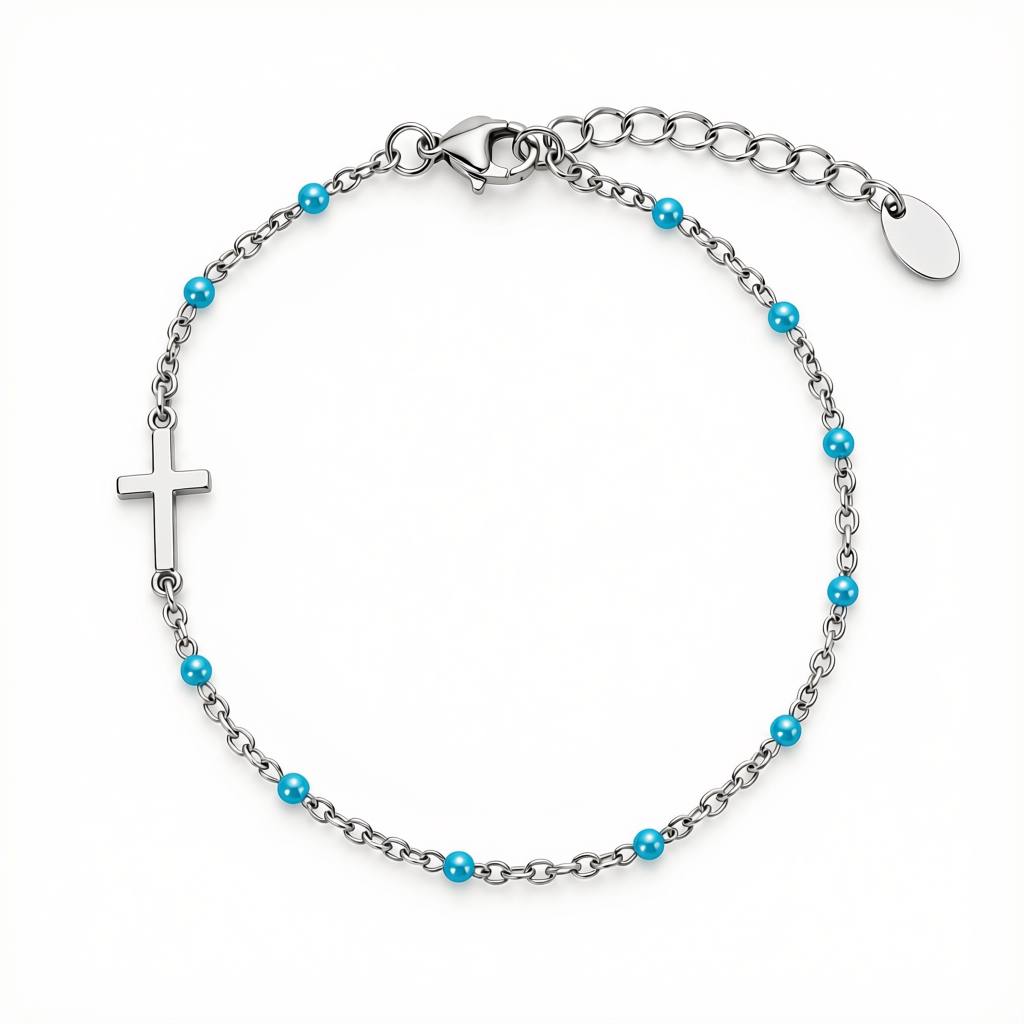 SMALL CROSS COLORED BRACELET