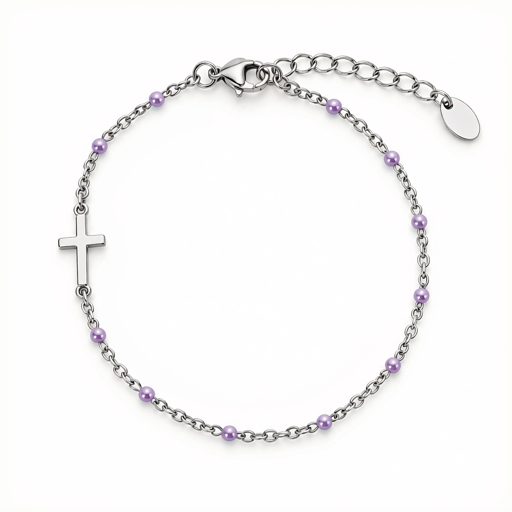 SMALL CROSS COLORED BRACELET