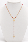 DOUBLE CROSS COLORED NECKLACE